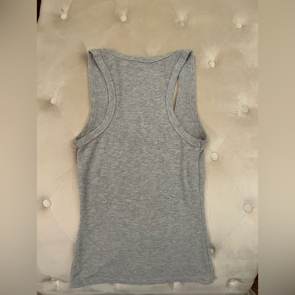 JLUXLABEL Gray Ribbed Tank Top - Picture 2 of 3